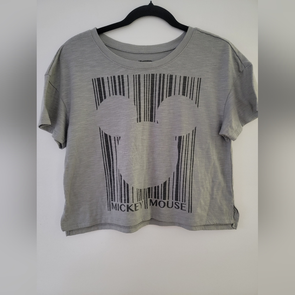 Disney Mickey Mouse Barcode Crop Top